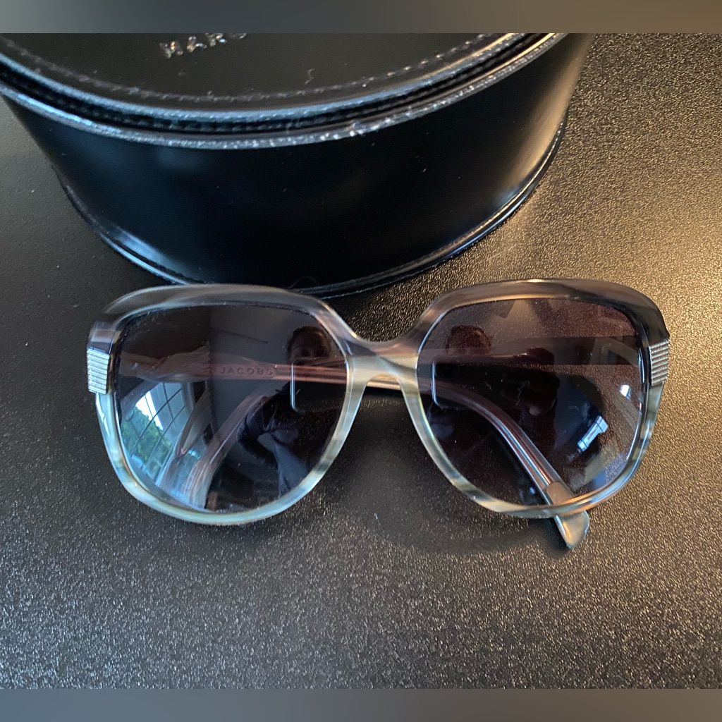 Marc Jacobs Oversized Silver Grey Sunglasses